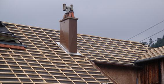 Travaux de couverture en cours Mandray