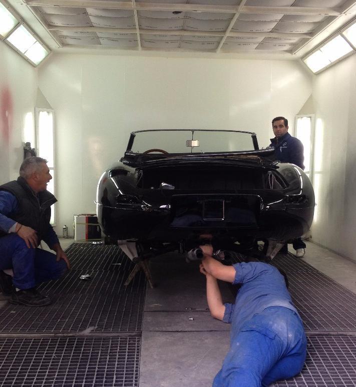 changement de teinte, sortie de cabine.