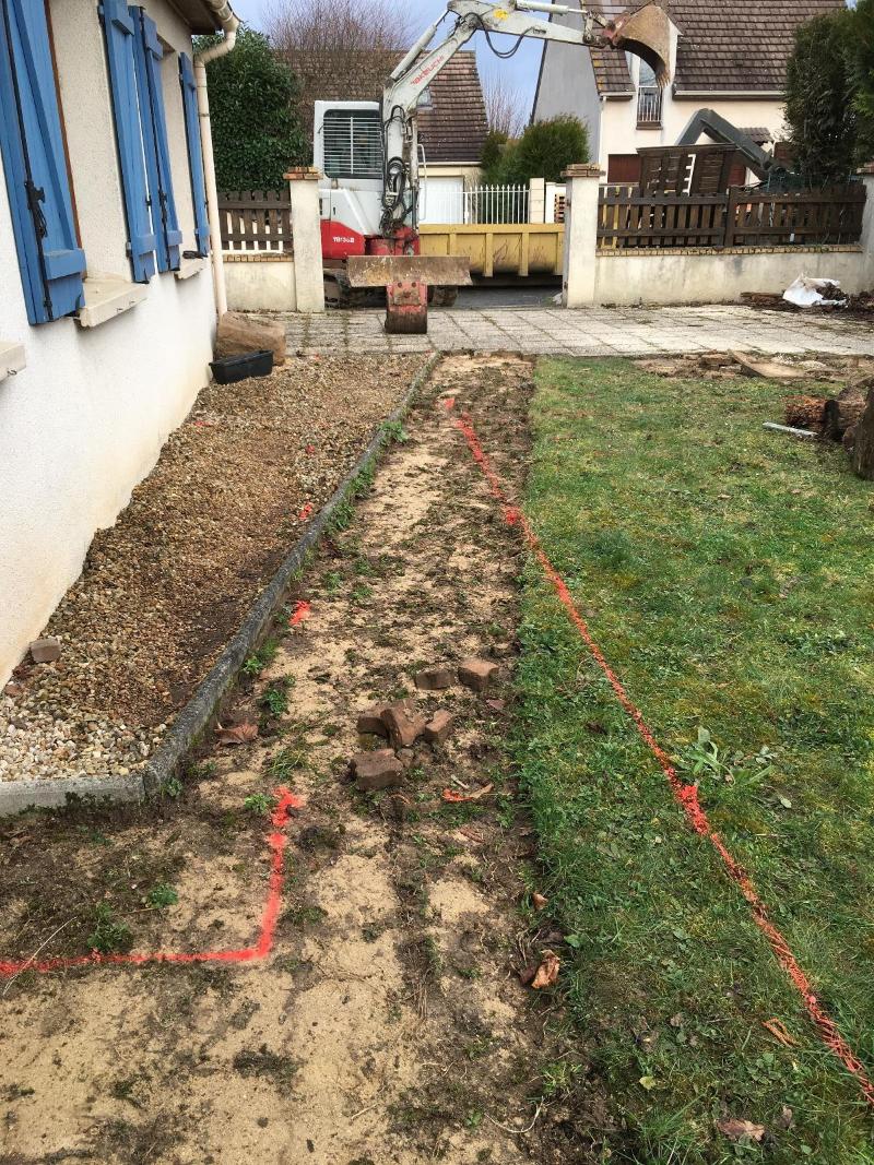 Construction allée de jardin