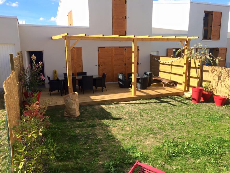 Terrasse bois et pergola