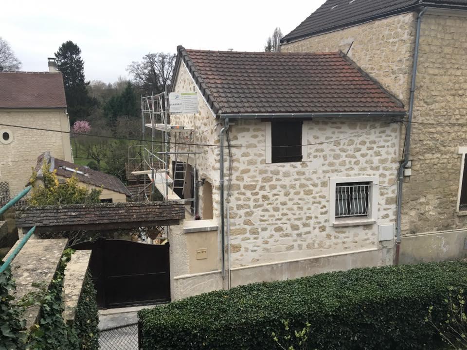 Rénovation façade ne pierre de taille (Eragny)