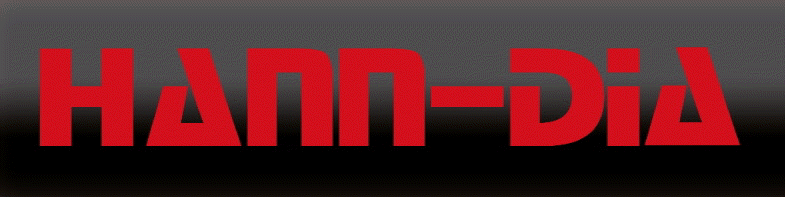 Das Wort Hann-Dia ist in rot auf schwarzem Hintergrund geschrieben