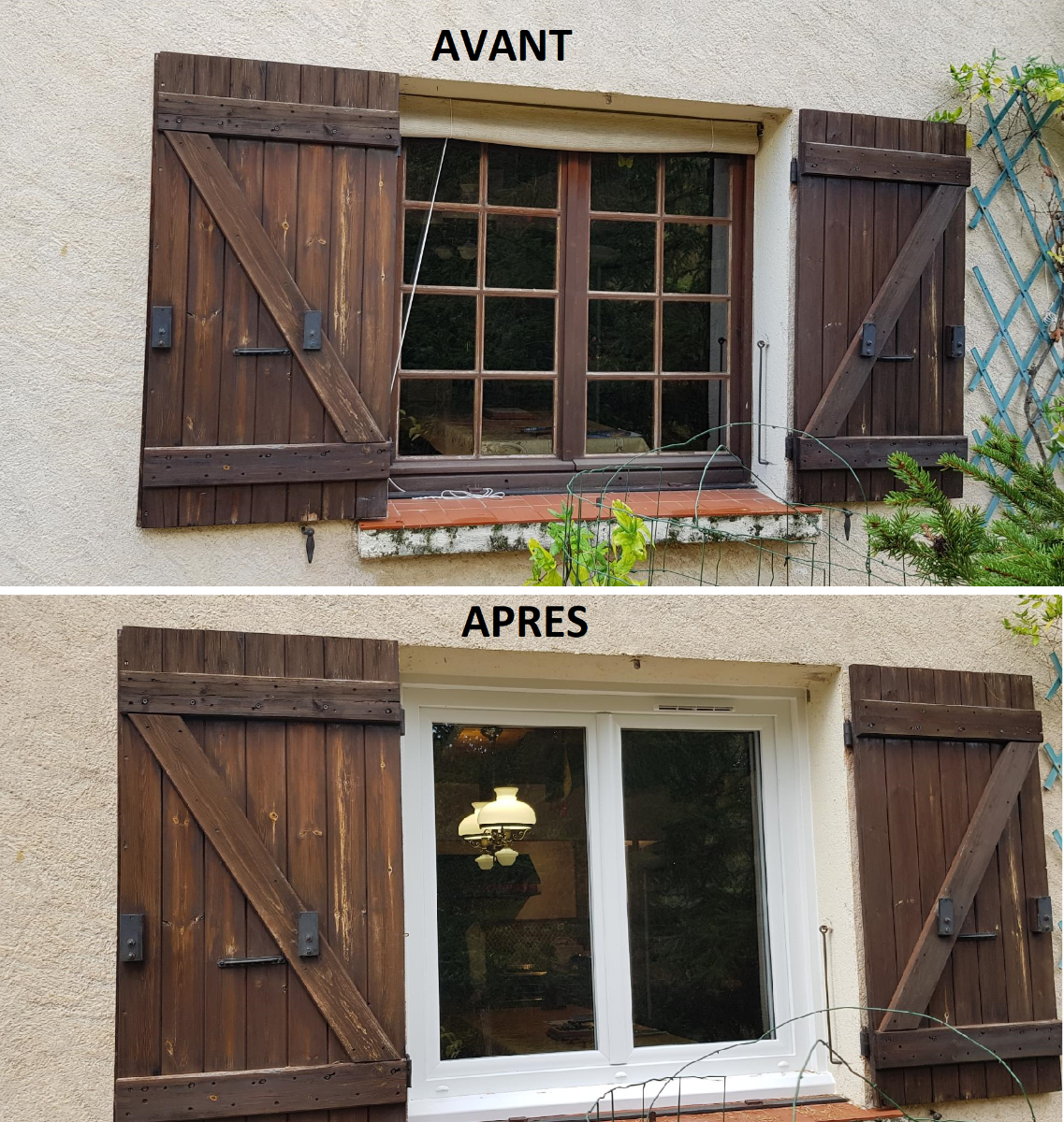 Fenêtre PVC en remplacement de celle en bois