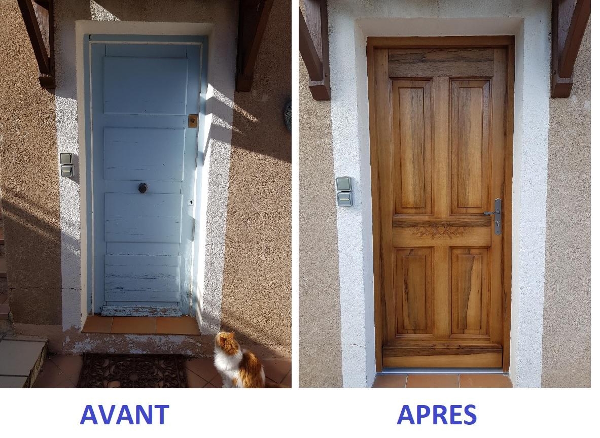 porte entrée bois