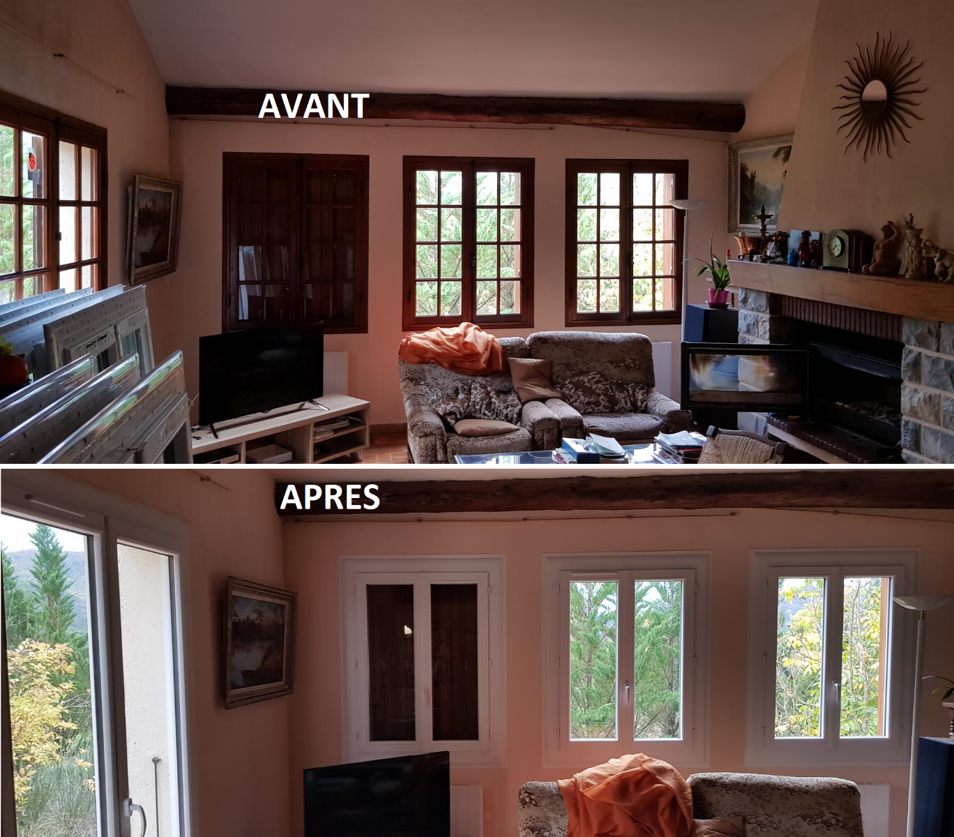 Fenêtres PVC en remplacement de celles en bois