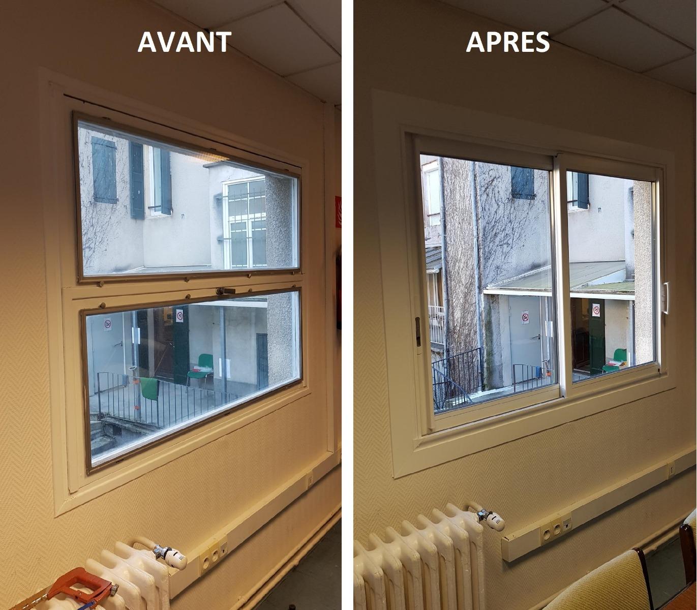 Remplacement d'un coulissant en aluminium