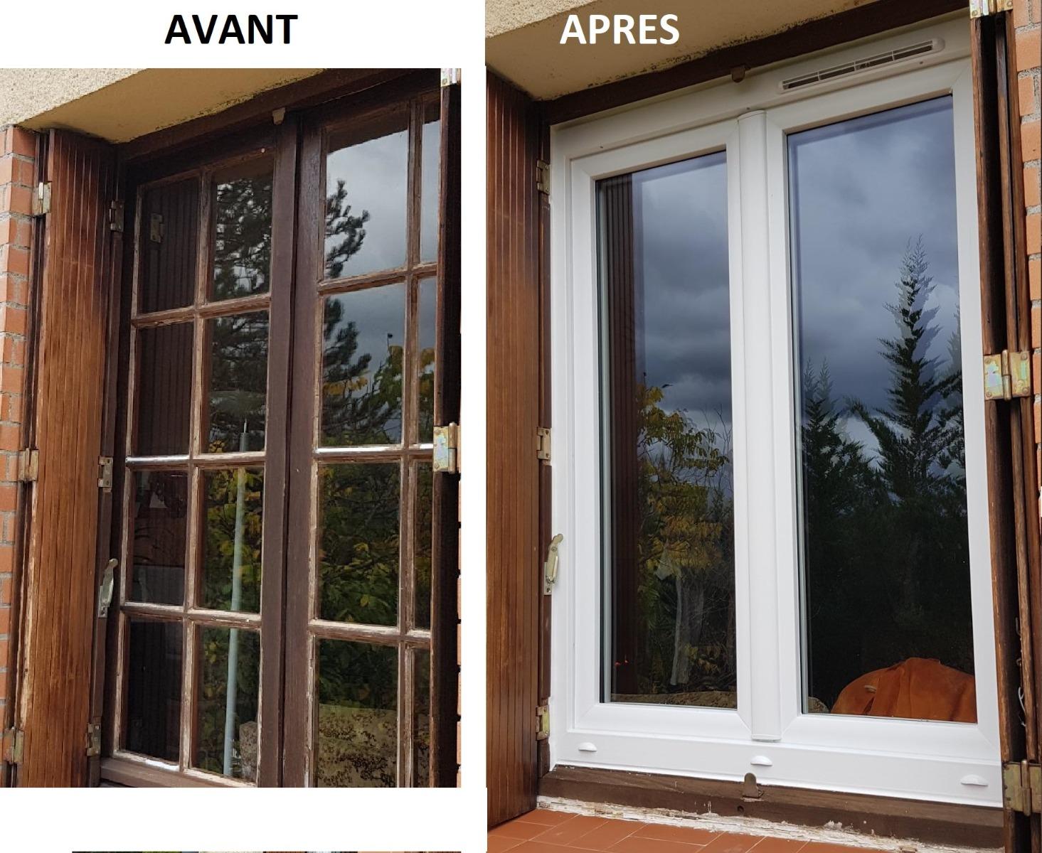 Fenêtre PVC en remplacement de celle en bois