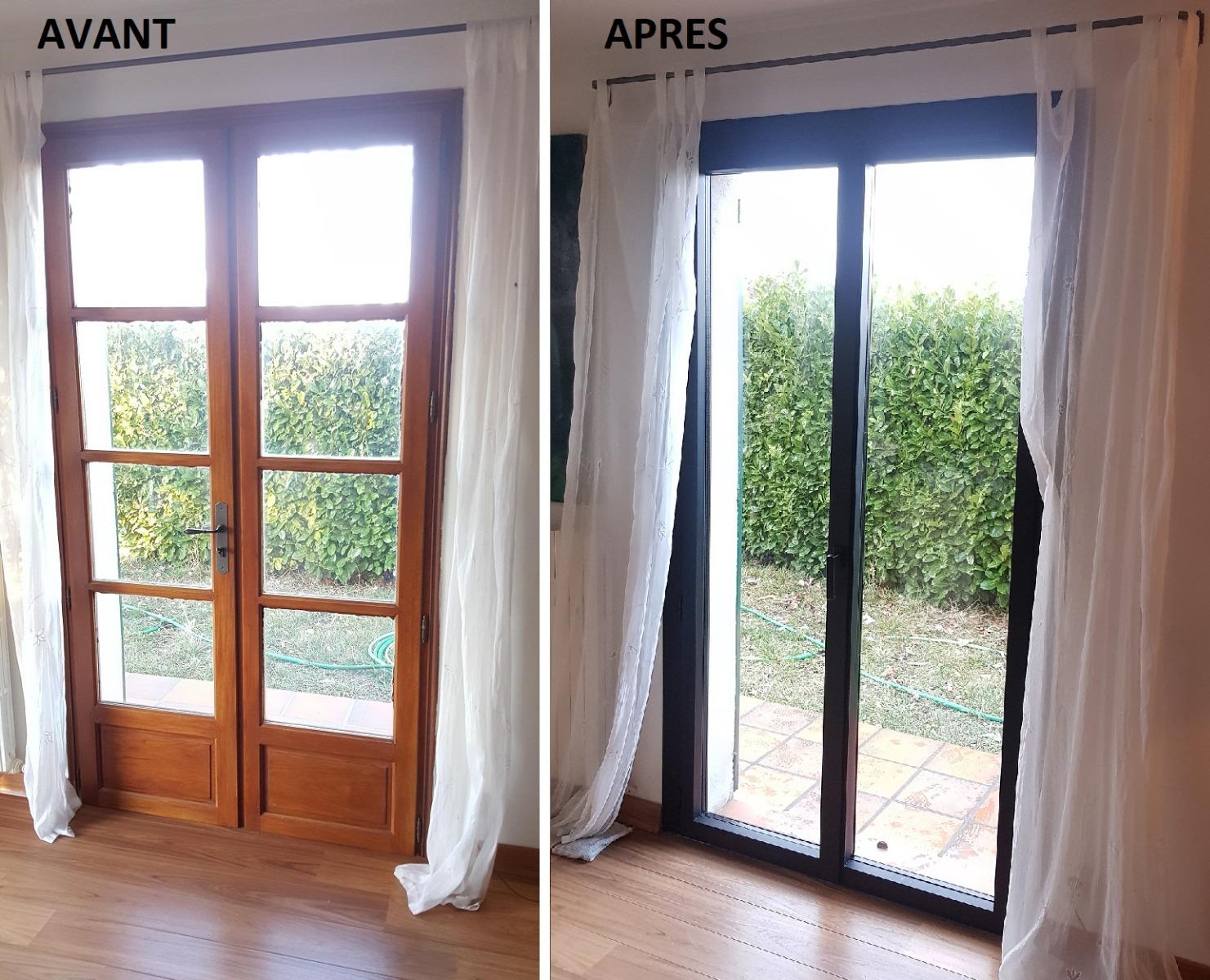 Remplacement pf bois par de l'alu couleur noir sablé