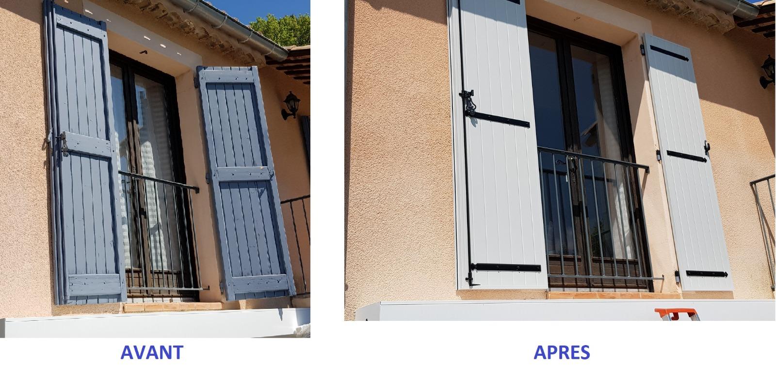 Remplacement volet bois par volet alu SOTHOFERM