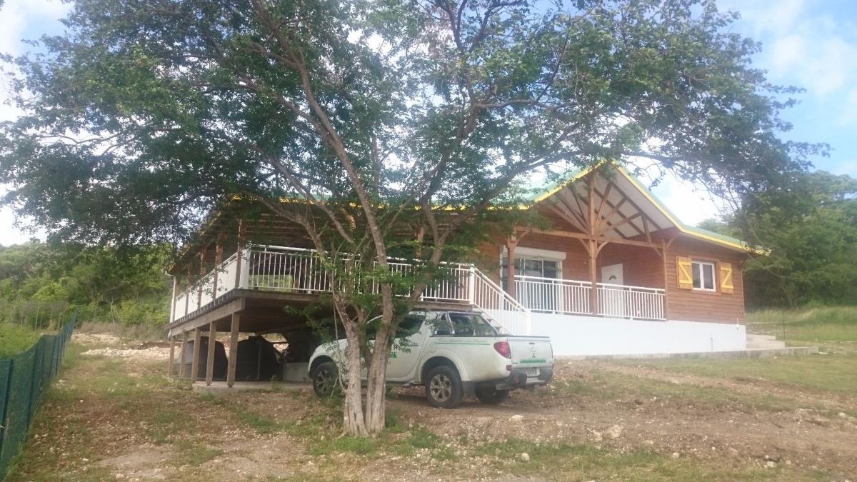 Maison à terrasse sur pilotis à SAINT LOUIS (vue de face)