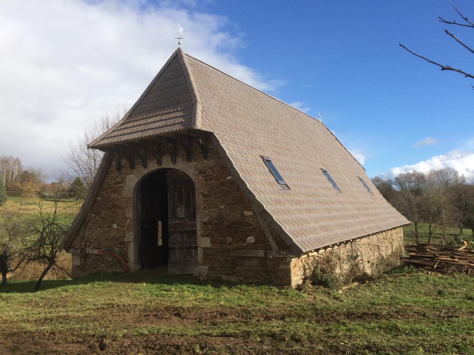 refection toiture grange en tuiles terre cuite