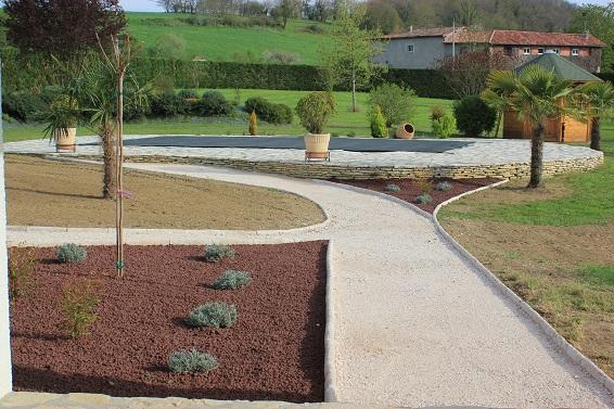 Chemin d'accès gravillonné