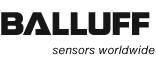 Un logotipo en blanco y negro para los sensores Balluff en todo el mundo.