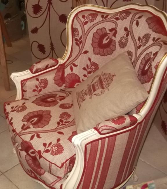 SALON À COUSSINS 19eme - TISSU EDMOND PETIT