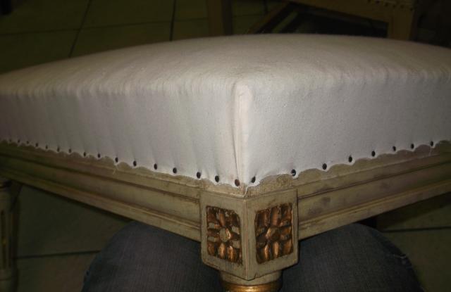 Mise en blanc à la semence du tabouret