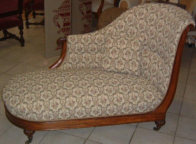 Chaise longue méridienne - Garniture traditionnelle