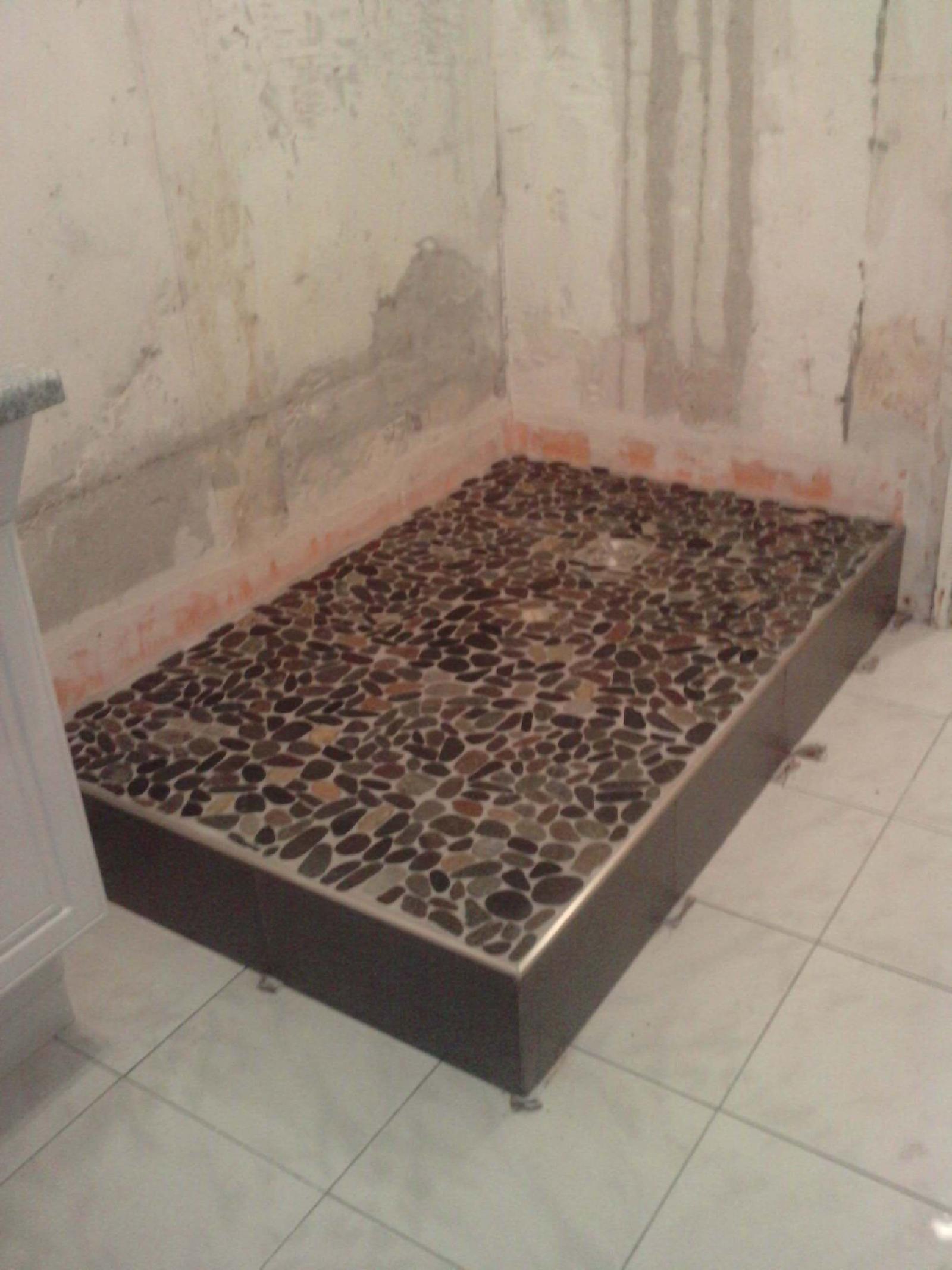 Chantier pour douche à l'italienne