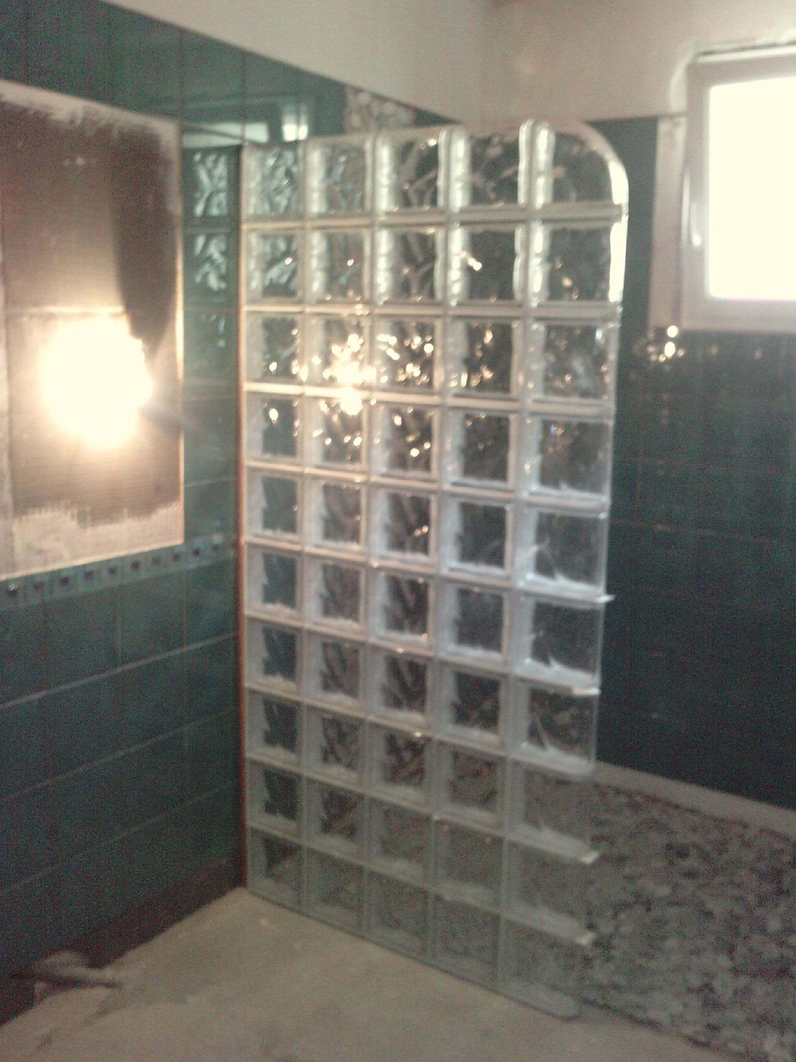 Paroi en carreaux de verre 