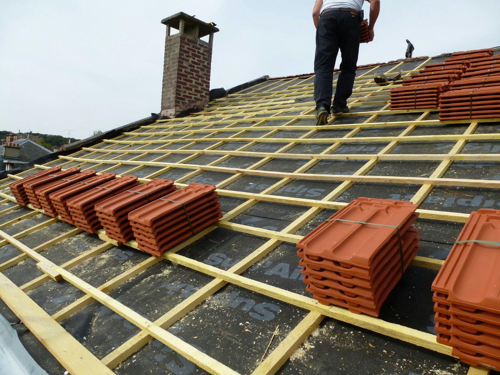 Pose de tuiles dans les Hauts-de-Seine