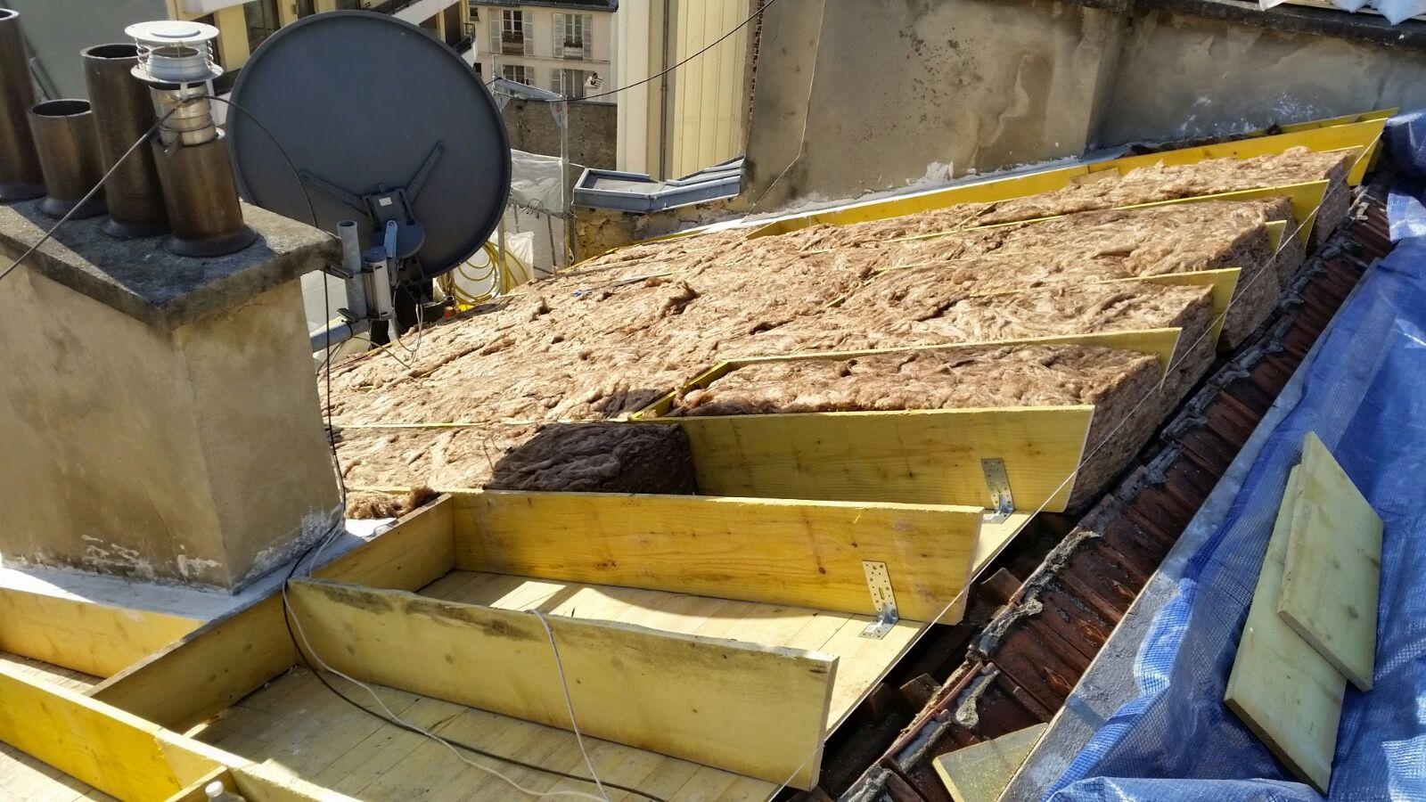 Isolation de toitures avec laine de roche à Courbevoie