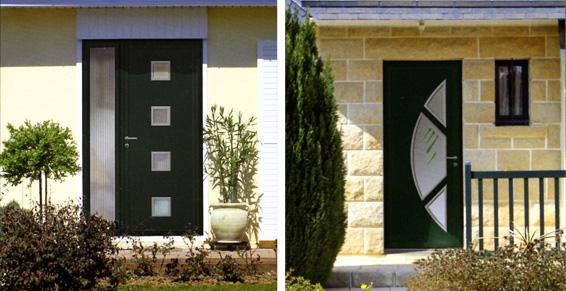 Portes aluminium laqué