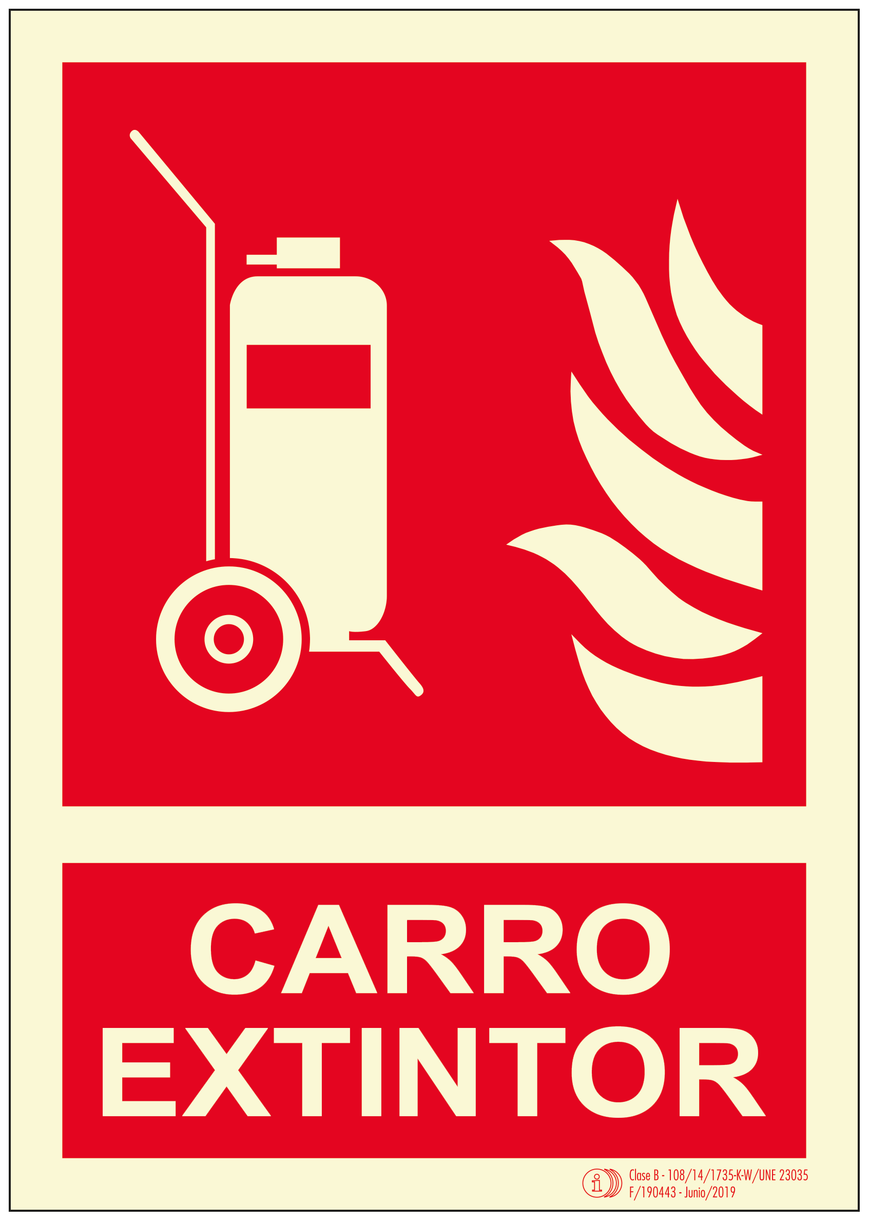 Un cartel rojo que dice 