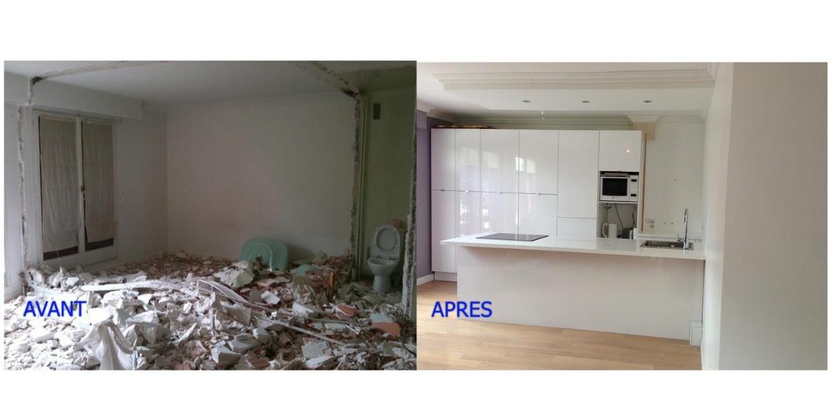 peinture renovation Avant Après entreprise Lefebvre