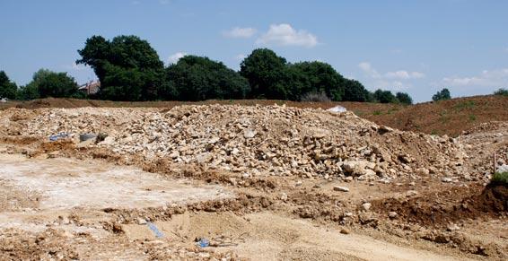 Freyermuth, travaux de terrassement à Saint-Jean-Rohrbach