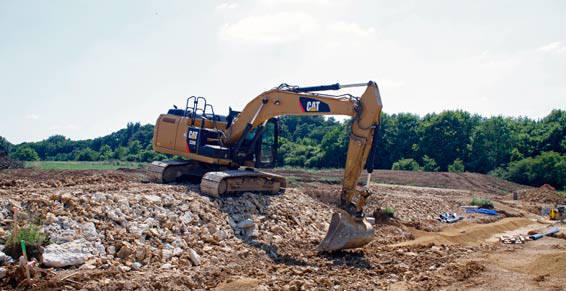 Freyermuth, travaux de terrassement à Saint-Jean-Rohrbach