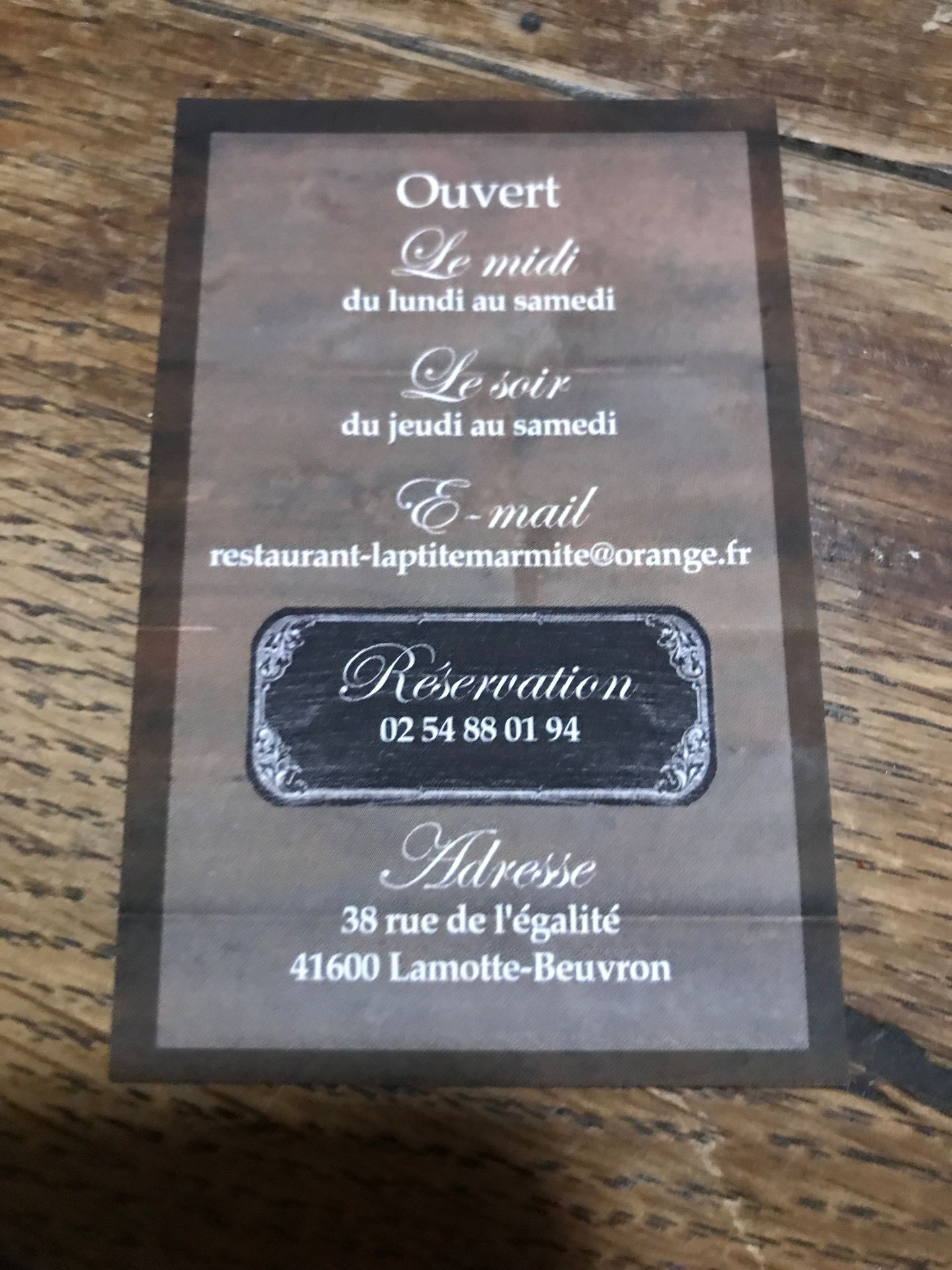 Restaurant à LamotteBeuvron
