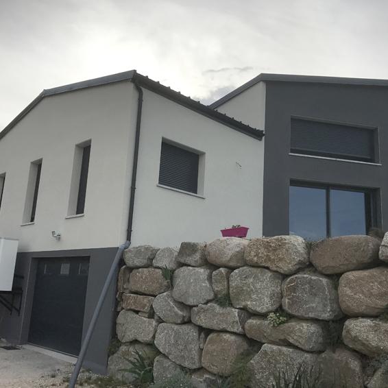 Crépis façade deux couleurs