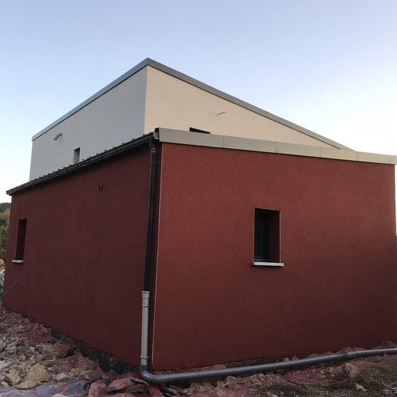 Crépis façade deux couleurs