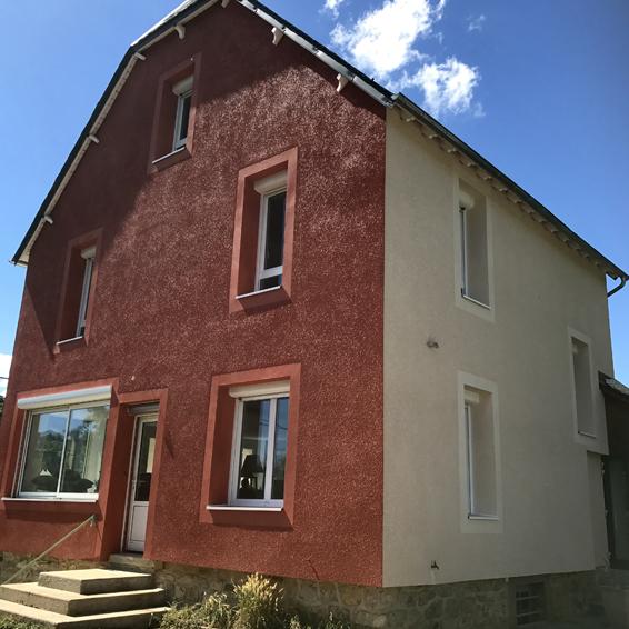 Crépis façade deux couleurs