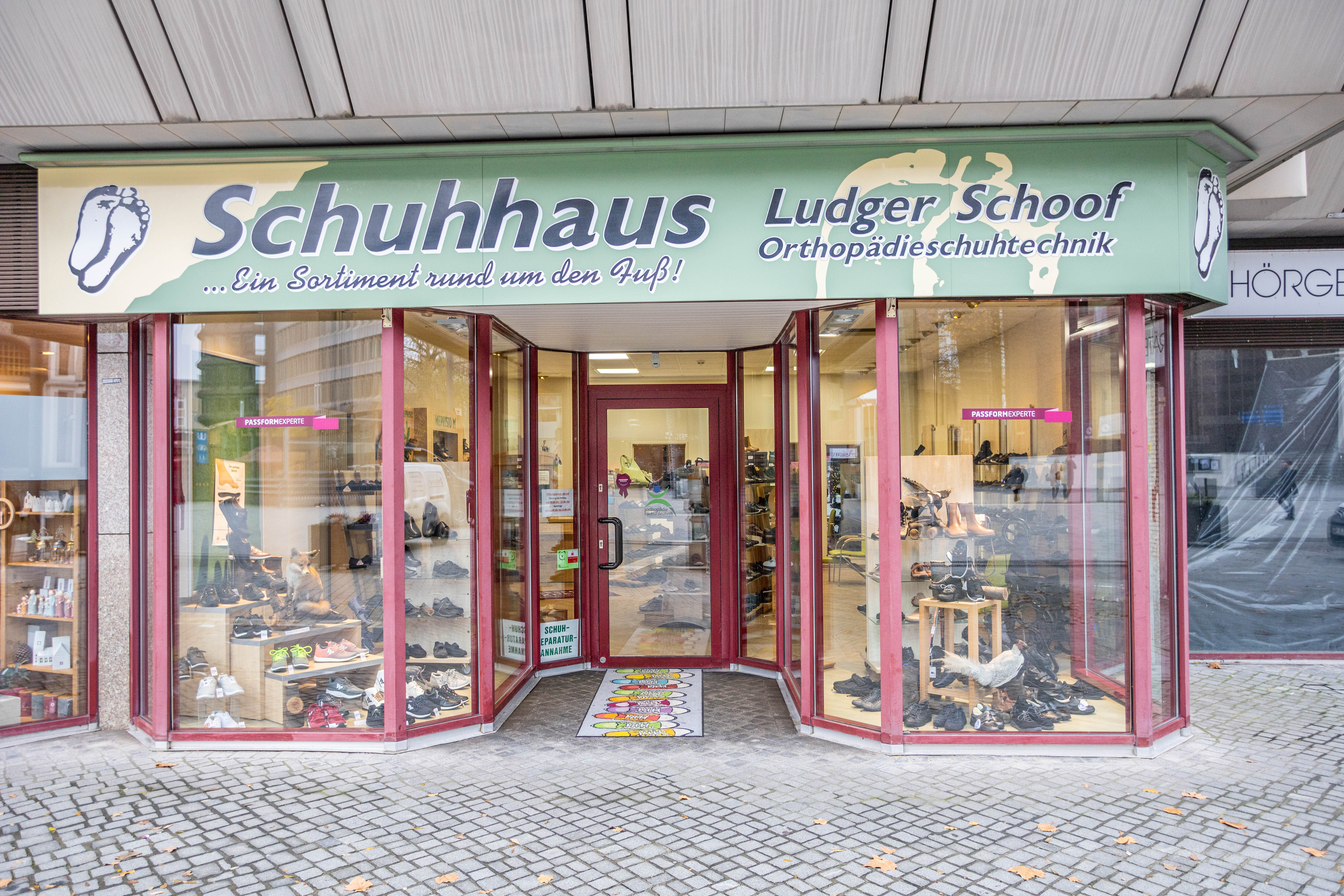 Außenansicht Geschäft Schuhtechnik Schoof
