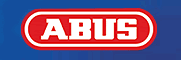 Das ABUS-Logo ist rot und weiß auf blauem Hintergrund.