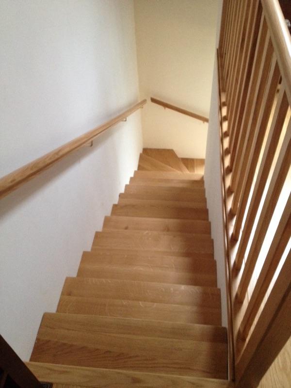 Habillage d'escalier béton marches en Chêne à St Rémy les Chevreuse (78)