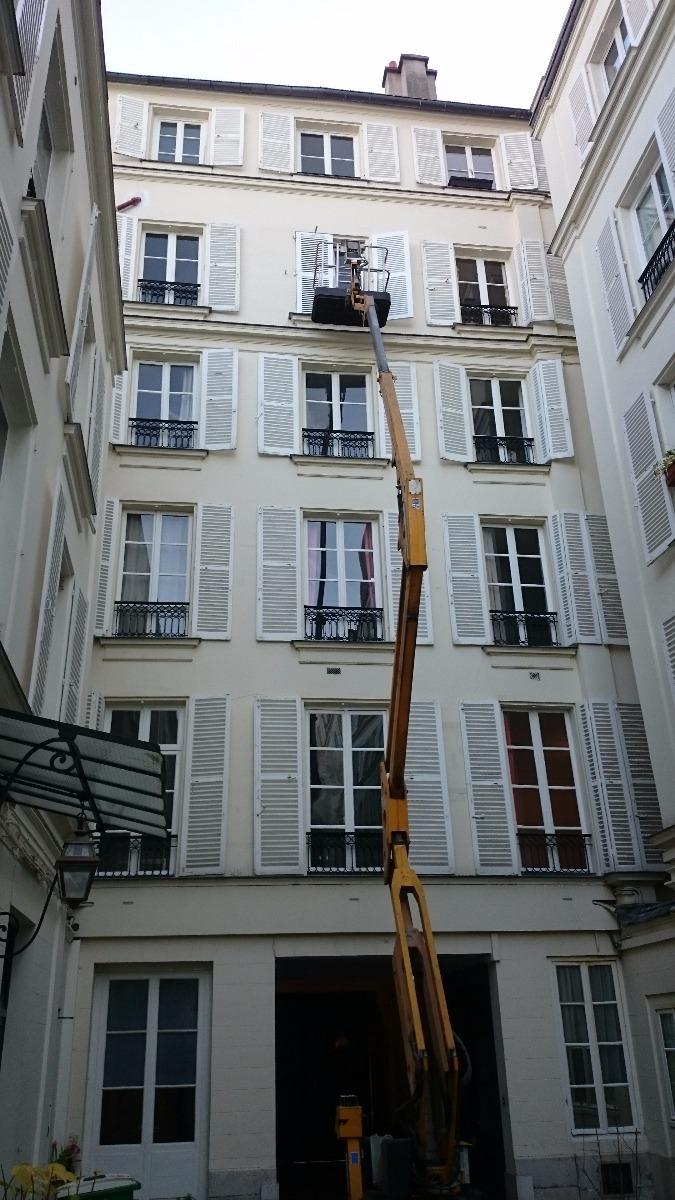 Remplacement de volets par nacelle à Paris