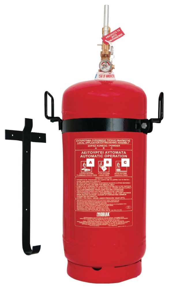 Πυροσβεστήρας 25Kg Ξηράς Σκόνης Τοπ. Εφαρμ. Θέση για Πυροκρ.