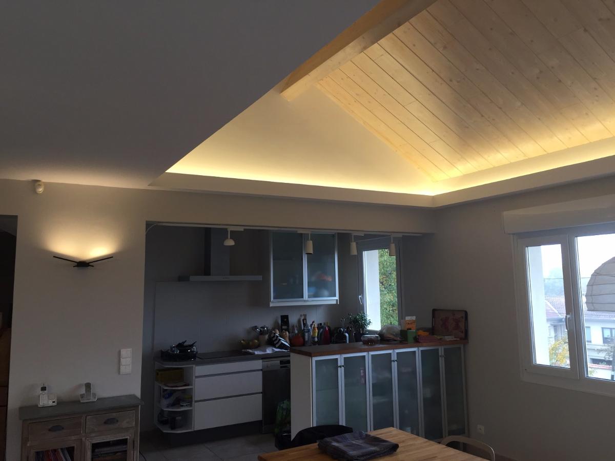 Eclairage indirect avec bandeau led