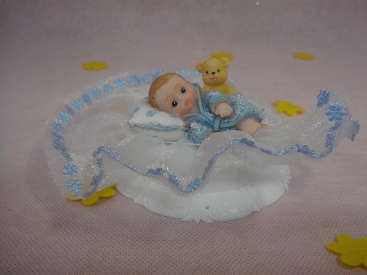 Bébé bleu + ourson