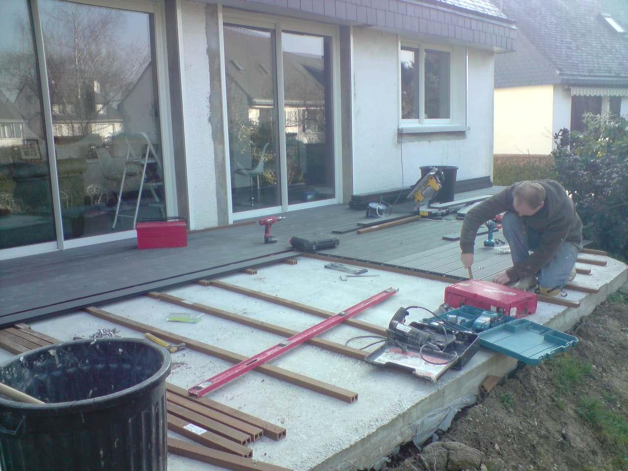 Pose d'une terrasse