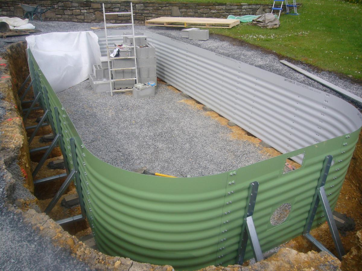 Terrassement réalisé pour l'aménagement d'une piscine