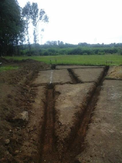 Fouille réalisée sur un terrain à nu