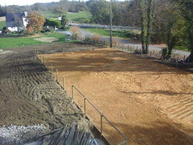 Terrassement d'une parcelle de terrain