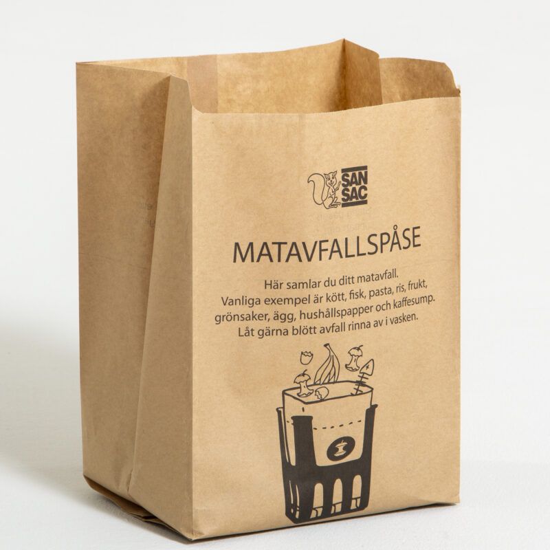 Bréfpoki fyrir matarleifar 9 ltr.
