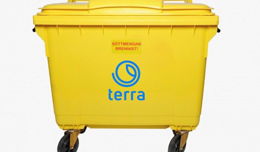 Hjólakar undir sóttmengaðan úrgang 660 ltr
