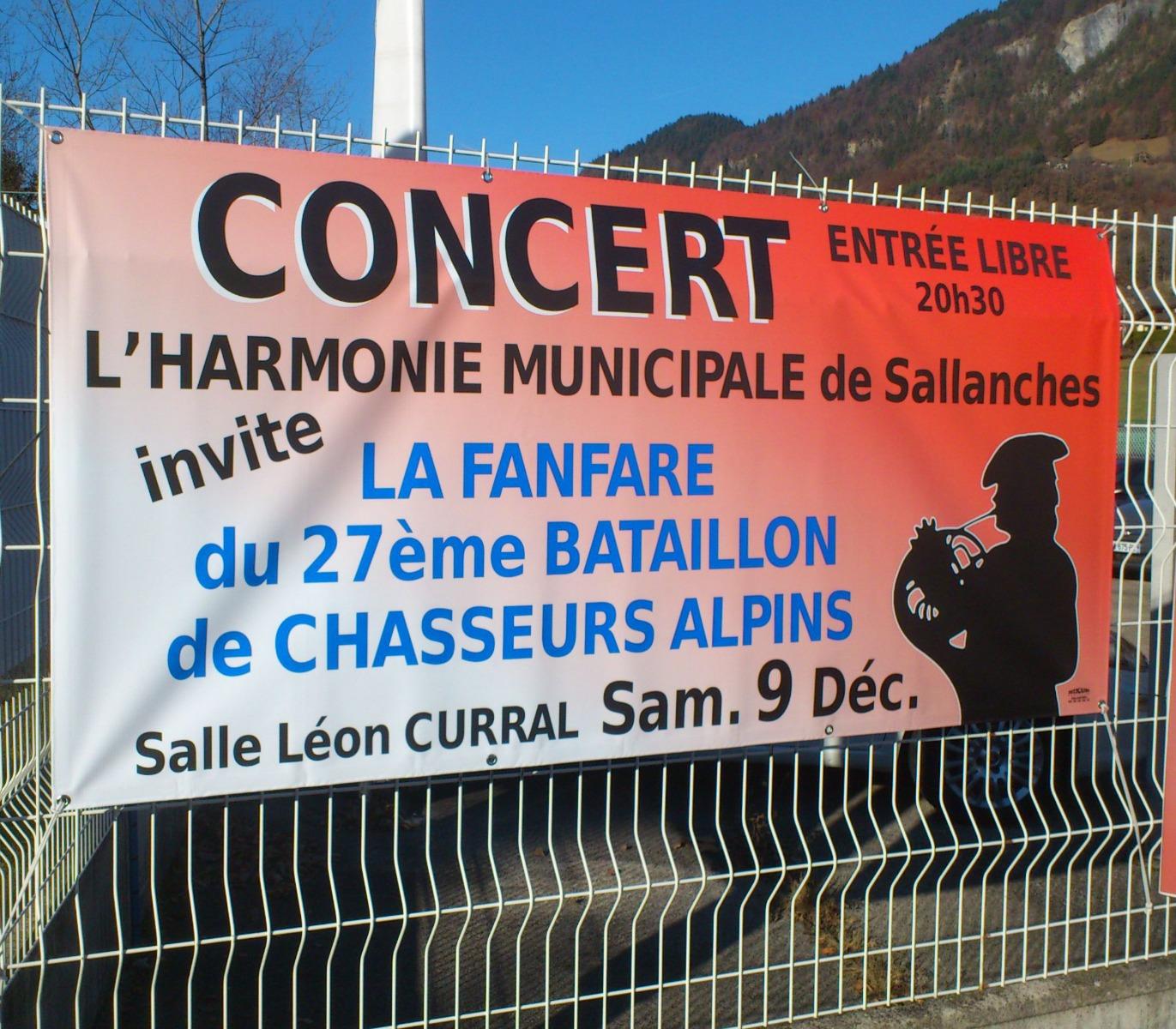Banderole association harmonie Sallanches