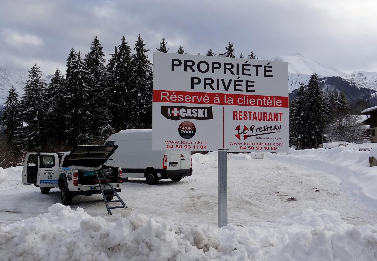 Panneau portatif aluminium