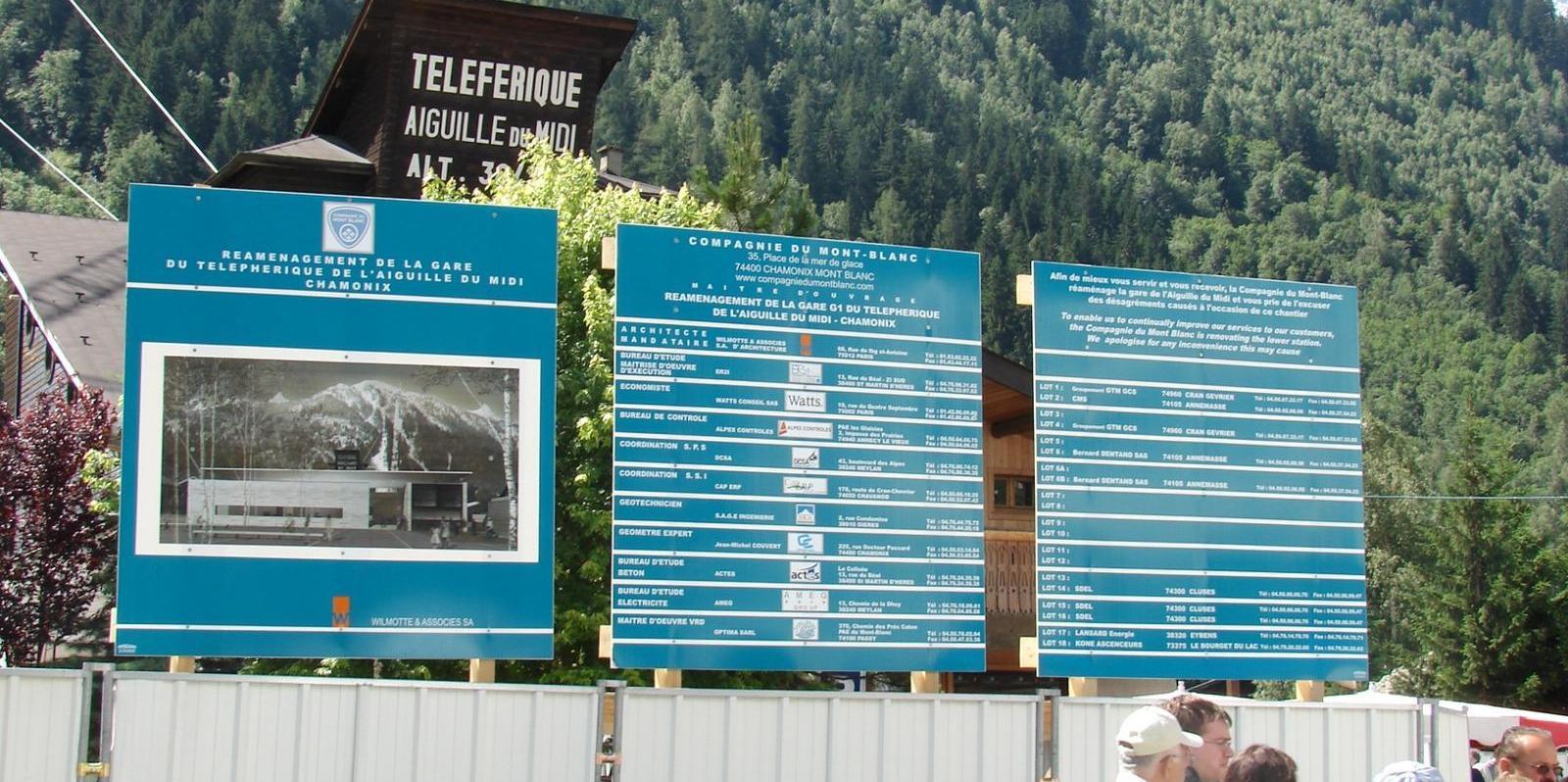 Panneau de chantier Chamonix