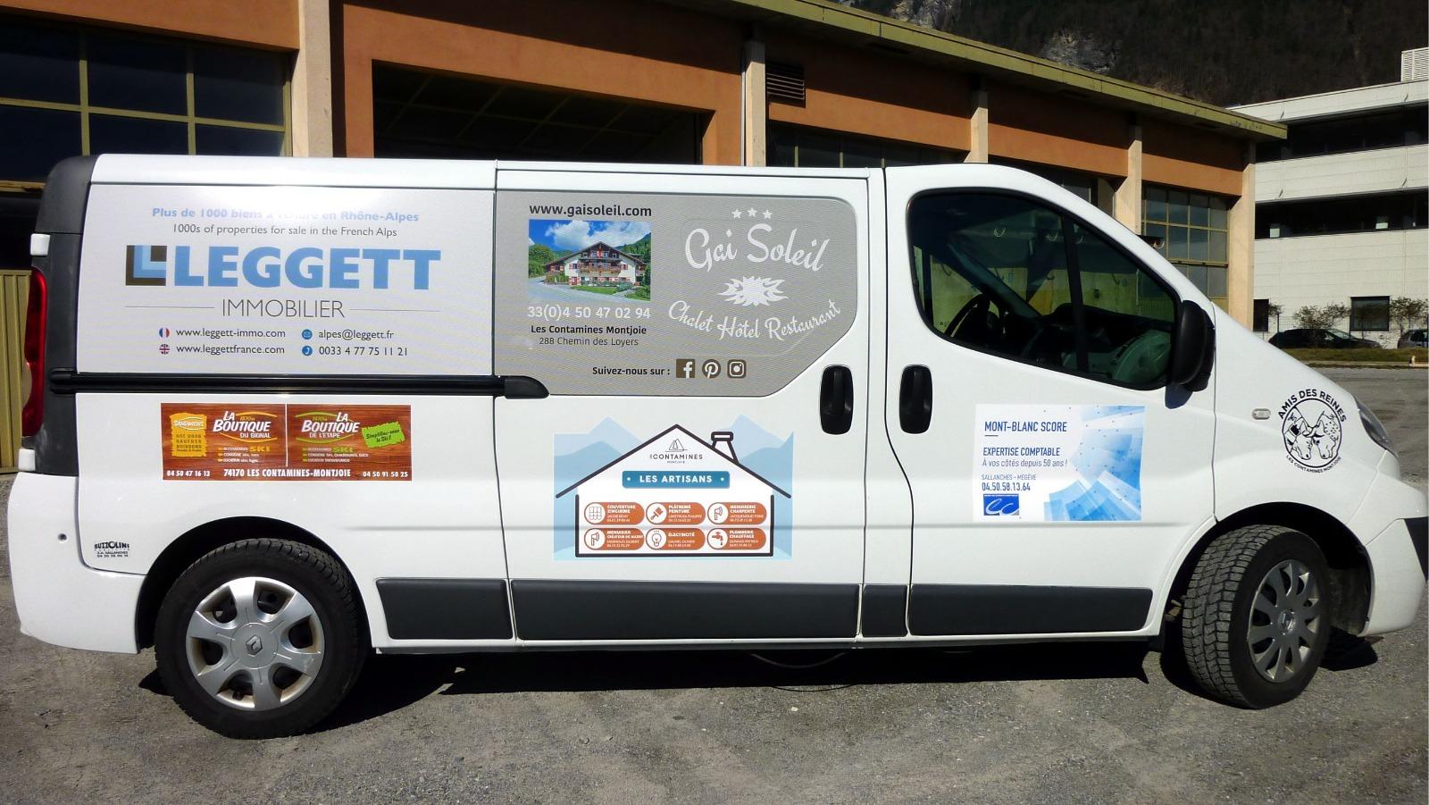 Marquage bus les contamines